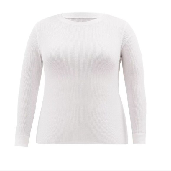 White Fruit of the Loom Women's Eversoft Waffle Thermal Top and bottom Size XXXL - Picture 2 of 9